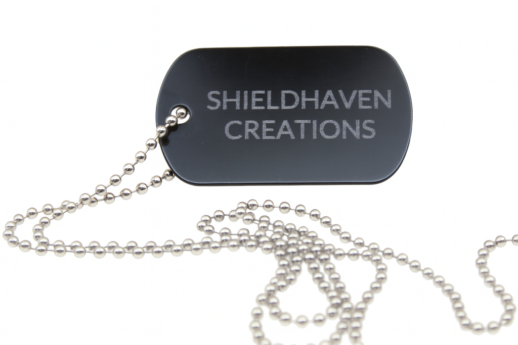 Black or Silver Customized Dog Tag